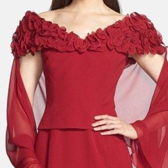 NWT Alexander by Daymor 2003 Ruffled Mother of the Bride Dress Cerise size 10 - Picture 2 of 8